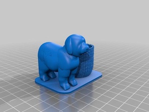 dog bobtail sculptures flowerpots 3d print model - Mito3D