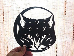 reloj gato v3 art 3dlito cat orologio nsfw stencil 3d print model - Mito3D