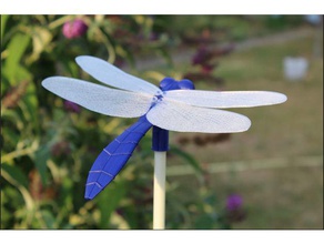 dragon fly cuerpo a los animales art de la decoración jardín 3d print model - Mito3D