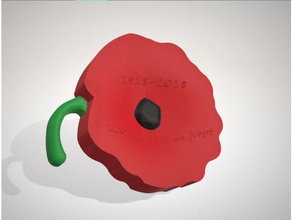 100th year ww1 poppy accessories 100 years 11-11-2018 aniversary england france united states vetrans worldwar 3d print model - Mito3D