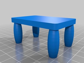 nice simple table kitchen dining tabletop 3d print model - Mito3D