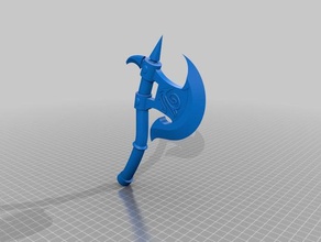 lizardmans axe shield props 3d print model - Mito3D