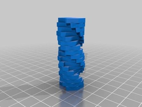 spined-up torre 8 sculture 3d art mini tower 3d print model - Mito3D