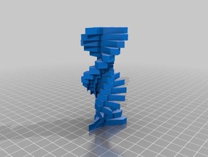 spined-up 9 art 3d mini tower 3d print model - Mito3D