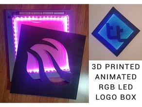 fully printable rgb led logo box signs logos ox 3d print model - Mito3D