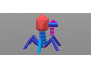 bacteriófago t4 arma esculturas kurzgesagt 3d print model - Mito3D