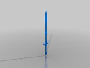 glass greatsword skyrim video games cosplay weapon elder scrolls sword 3d print model - Mito3D