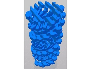 spined-up 11 art 3d sculpture 3d print model - Mito3D