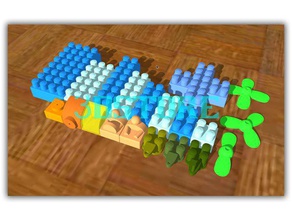 bloques mini encastrables para Jungen Bau - Spielzeug block Kinder duravit ladrillos encastrable 3d print model - Mito3D
