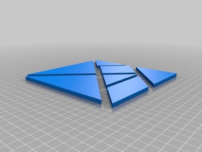 meine angepasste parametrische tangram-set Mathematik 3d print model - Mito3D