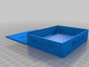 michelle boîte de wlid 100mmx75mmx20mm l'organisation personnalisé 3d print model - Mito3D