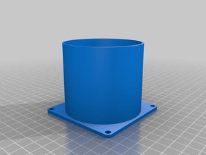 80mm fan 75mm pipe adapter electronics customized 3d print model - Mito3D