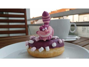 cheshire cat multi-material mmu version fixed creatures alice wonderland disney grinning grinsekatze multi material 3d print model - Mito3D