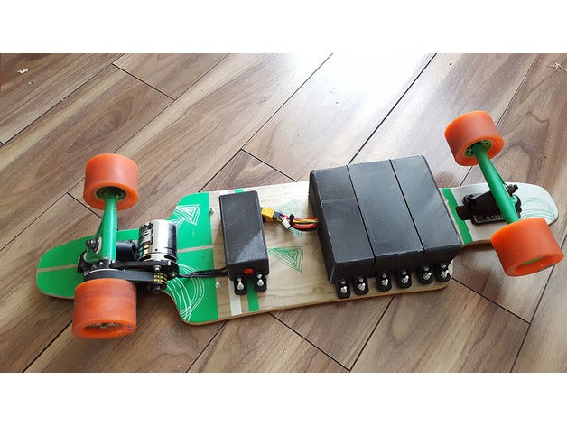 elétrica longboard skate bateria tampa de alimentação diy elétrico esk8 3D print model - Mito3D