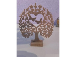 árbol de amor decoración arbre la mariposa coeur corazón papillon 3d print model - Mito3D