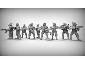 spezielle Waffen Wachhunde x9 28mm resin models figure future gaming grenade imperial miniature miniatures scifi soldier space tabletop wargaming 3d print model - Mito3D