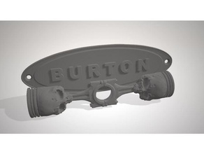 burton 2 skull logo signs logos 28mm 3d print model - Mito3D