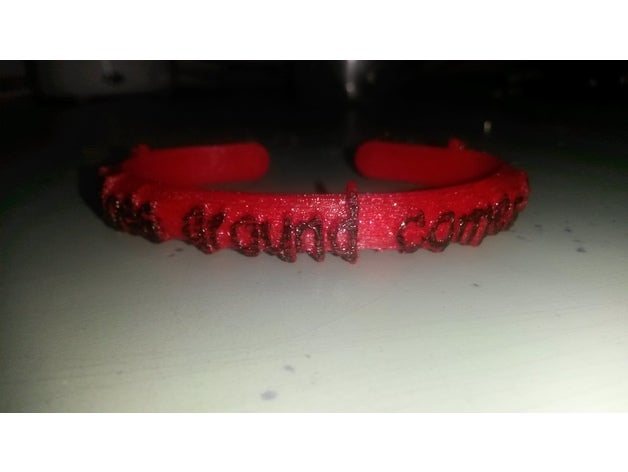 round bracelet text bracelets customizable customizer texted 3D print model - Mito3D