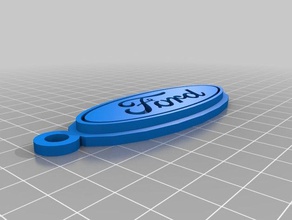 ford keychain automotive 3d print model - Mito3D