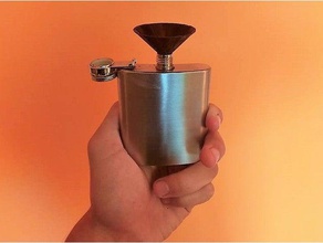 flask funnel 3 oz gadgets alcohol bottle 3d print model - Mito3D