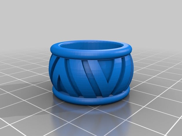 wide-band-Muster ring Ringe anillo banda band-ring patrn 3D print model - Mito3D