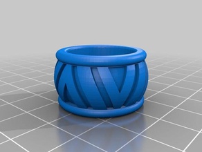ancho de banda patrón timbre los anillos anillo patrn 3d print model - Mito3D
