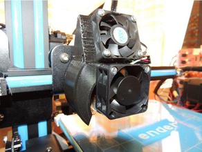 ender 2 duto do ventilador axial 3d a impressora partes 40mm fã refrigerador de resfriamento refrigeração creality montagem filamento cooler hotend 3d print model - Mito3D