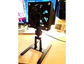 120mm masaüstü ayarlanabilir fan diy 120 mm 12 V Bilgisayar fanı pc masa üstü 3d print model - Mito3D