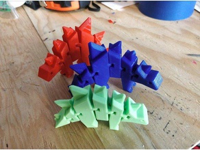 flexi-stego les jouets jeux dinosaure flexible flexi stego imprimer la place stegosaurus 3d print model - Mito3D