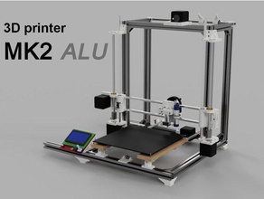 3d printer mk2 alu printers printing aluminium profile aluminum extrusion modular ramps reprap t-slot 3d print model - Mito3D
