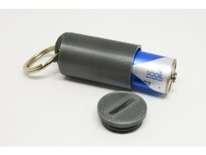 chaveiro bateria recipiente dana rm baterias chaveiros diabetes diabético bomba de insulina 3d print model - Mito3D