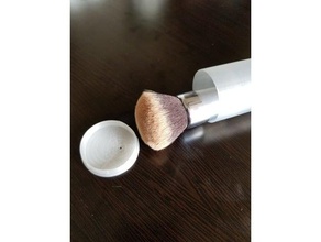 makeup brush container organization cap tube 3d print model - Mito3D
