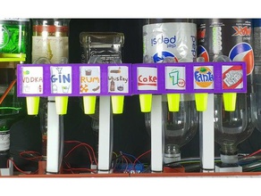 dispensador de bebidas la robótica automatizado barra camarero correa transportador pantalla boquilla verter servir en el metro presiona grifos 3d print model - Mito3D