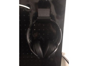 heaphones peg titulaire de l'organisation cache-oreilles casque d'écoute organisateur pegboard outil 3d print model - Mito3D