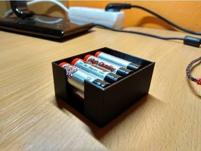 batteria aa titolare 3d la stampa contenitore di in ordine vassoio 3d print model - Mito3D