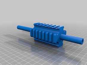 tacticool disposable drinking straw food picatinny rail tactical 3d print model - Mito3D
