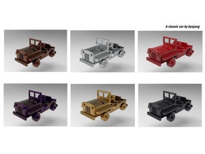 coches clásicos en miniatura de juguete 3d la impresora accesorios lindo decoración pantalla figura 3d print model - Mito3D
