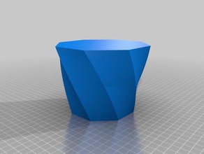 meine angepasste Sterne ellispe polygon-Stift vase Blumentopf Schöpfer Dekor 3d print model - Mito3D
