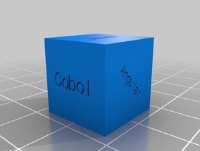 des dés spéciaux de programmation le choix la langue personnalisé 3d print model - Mito3D