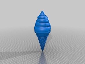happy ice cream cone alimentos bebida 3d print model - Mito3D