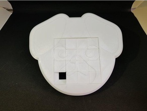 4x4 dog sliding puzzle puzzles 3d print model - Mito3D