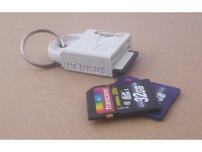 sd card keychain keychains sdcard holder 3d print model - Mito3D