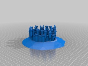 scarletts castelo menor ilha edifícios estruturas personalizado 3d print model - Mito3D