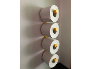 simple toilet roll holder bathroom paper 3d print model - Mito3D