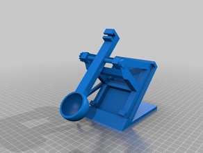 functional tiny medieval catapult buildings structures 3d printed print launcher 3d print model - Mito3D