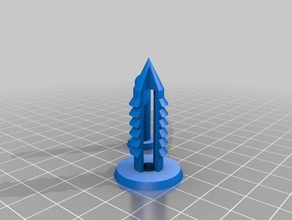 my customized parametric push pin 10mm cones automotive 3d print model - Mito3D
