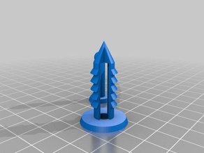 my customized parametric push pin 9mm cones automotive 3d print model - Mito3D