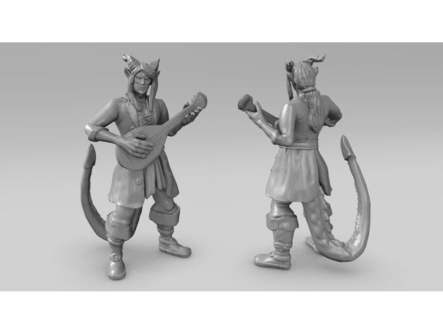 tiefling bard les jouets jeux dd le mdn donjons dragons miniature pathfinder de rpg table 3D print model - Mito3D