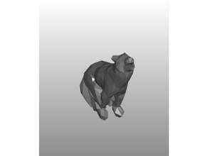 low poly wolf Tiere Hund lowpoly lowpolywolf low-poly Tier nintendo 3d print model - Mito3D