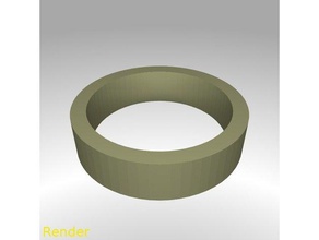 anillo plano delgada talla 7 anillos 3d print model - Mito3D